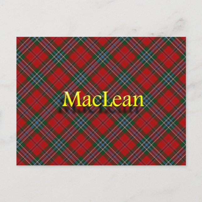 Scottish Clan MacLean Postkarte (Vorderseite)