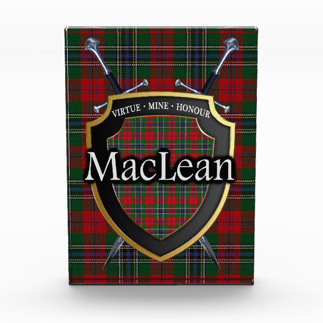 Scottish Clan MacLean Tartan Fotoblock (Vorderseite)