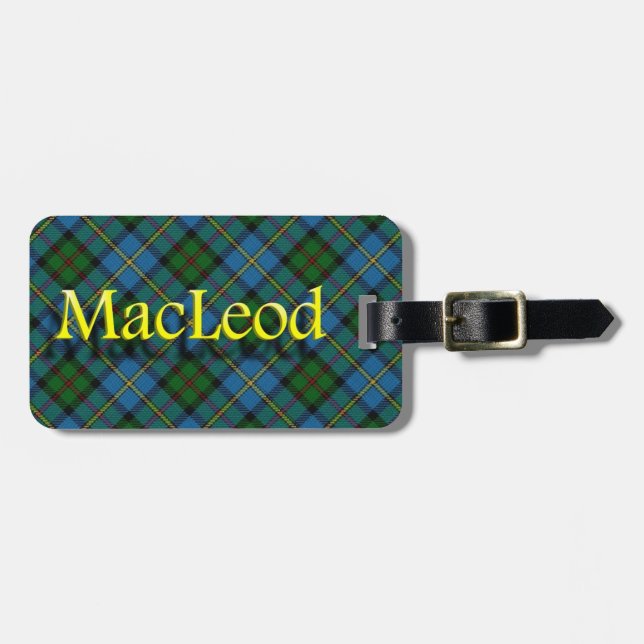 Scottish Clan MacLeod Gepäck Tag Gepäckanhänger (Vorderseite horizontal)