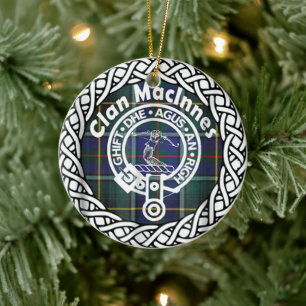 Scottish Clan Maclnnes Tartan und Wappen Keramik Ornament