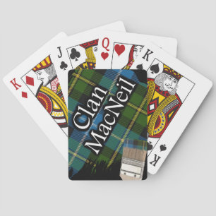 Scottish Clan MacNeil Tartan Paint Brush Spielkarten