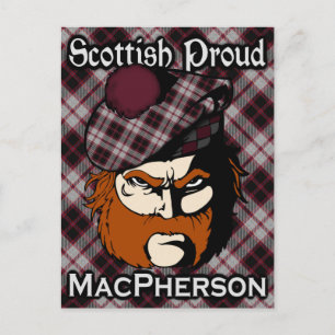 Scottish Clan MacPherson Tartan Postcard Postkarte
