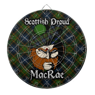 Scottish Clan MacRae Tartan Dartboard Dartscheibe