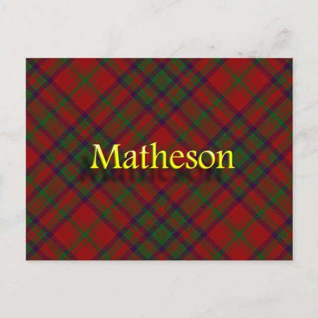 Scottish Clan Matheson Postcard Postkarte (Vorderseite)
