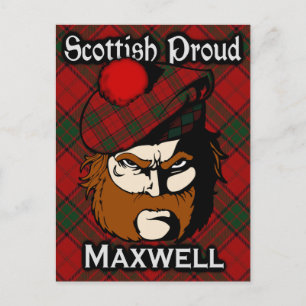 Scottish Clan Maxwell Tartan Postcard Postkarte