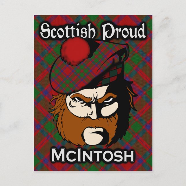 Scottish Clan McIntosh Tartan Postcard Postkarte (Vorderseite)