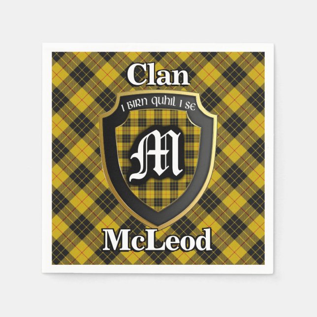 Scottish Clan McLeod Tartan Napkin Serviette (Vorderseite)