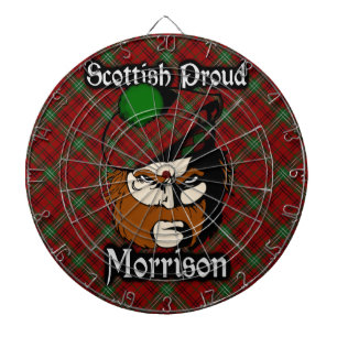 Scottish Clan Morrison Tartan Dartboard Dartscheibe