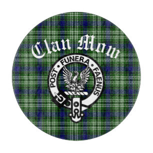 Scottish Clan Mow Wappen & Tartan Schneidebrett