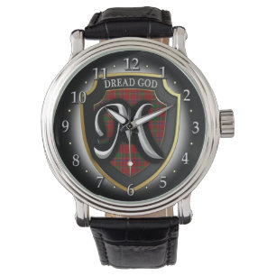 Scottish Clan Munro Munroe Monroe Tartan Shield Armbanduhr