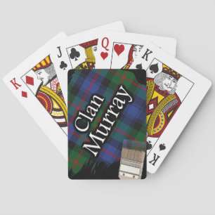 Scottish Clan Murray Tartan Paint Brush Spielkarten