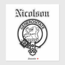 Scottish Clan Nicolson Wappen Abzeichen Großaufkle