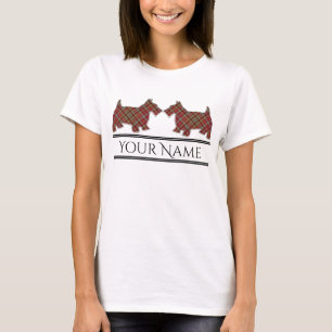 Scottish Clan Ogilvie Ogilvy Tartan Scottie Dogs T-Shirt