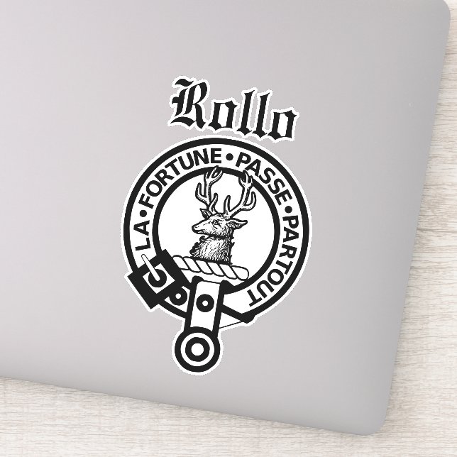 Scottish Clan Rollo Wappen Abzeichen Large Aufkleber (Detail)