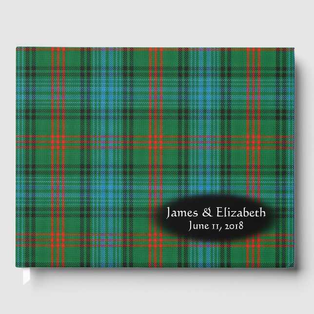Scottish Clan Ross Tartan Kariert Wedding Gästebuch (Vorderseite)