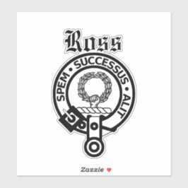 Scottish Clan Ross Wappen Abzeichen Großaufkleber Aufkleber