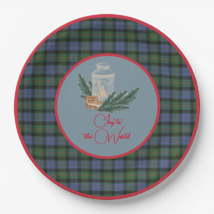 Scottish Clan Tartan Gunn A Christmas Candle Pappteller