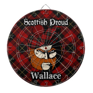 Scottish Clan Wallace Tartan Dartboard Dartscheibe