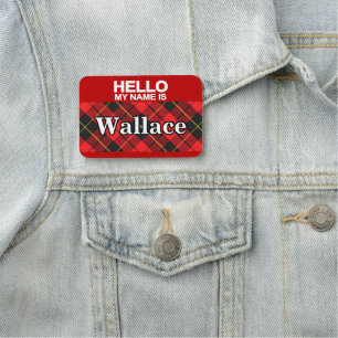 Scottish Clan Wallace Tartan Kariert Namensschild