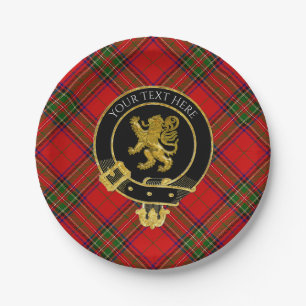 Scottish Clan Wappen Lion Tartan Pappteller