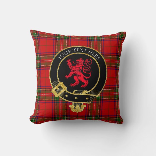 Scottish Clan Wappen Tartan Lion Kissen (Vorderseite)