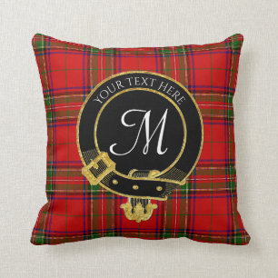 Scottish Clan Wappen Tartan Monogramm Kissen