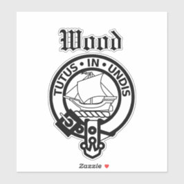 Scottish Clan Wood Wappen Abzeichen Großaufkleber Aufkleber