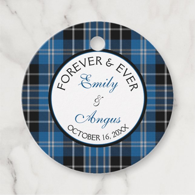 Scottish Clarke Clark Tartan Wedding Rettete ein D Geschenkanhänger (Vorderseite)