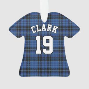 Scottish Clergy Clan Clark Tartan Christmas Jersey Ornament