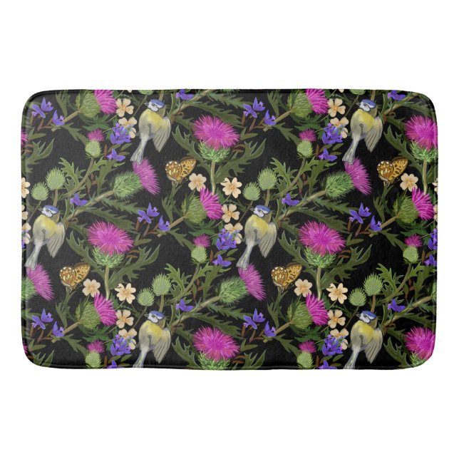 Scottish Cotattcore Thistle Pattern Bath Mat Badematte (Vorderseite)