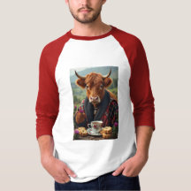 Scottish Cow avec t-shirt thé