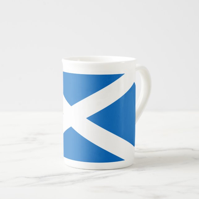 Scottish Cross Scotland Colors Prozellantasse (Vorderseite Rechts)