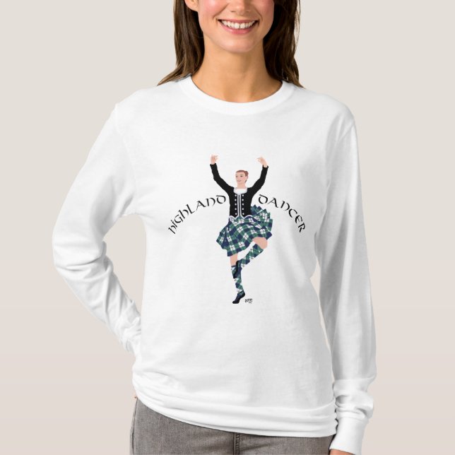 Scottish Dancer Highland Fling T-Shirt (Vorderseite)