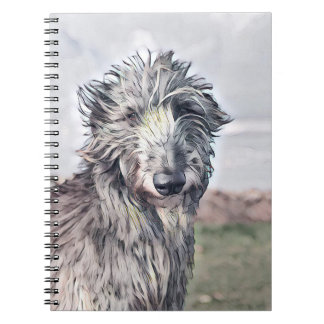 Scottish Deerhound Art Lined Spiral Notebook Notizblock