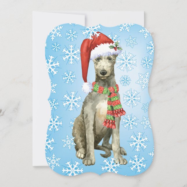 Scottish Deerhound Feiertagskarte (Vorderseite)
