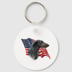 Scottish Deerhound Flag Schlüsselanhänger