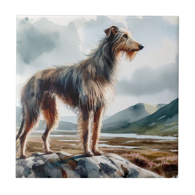 Scottish Deerhound Fliese (Vorderseite)