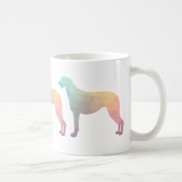Scottish Deerhound Geometric Pattern Silhouette Kaffeetasse