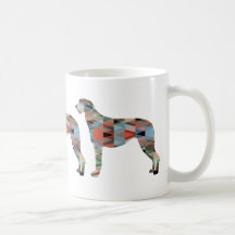 Scottish Deerhound Geometric Pattern Silhouette