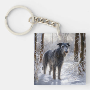 Scottish Deerhound Laissez-le neiger Noël