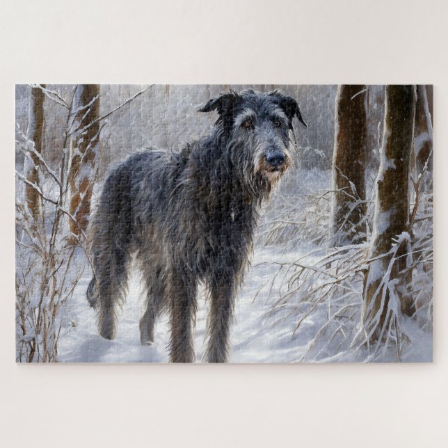 Scottish Deerhound Let It Snow Christmas (Horizontal)