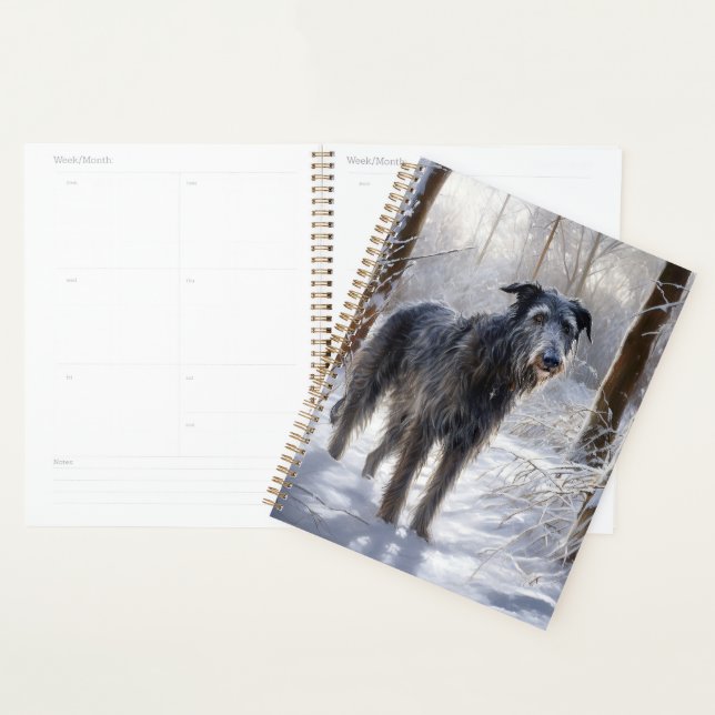 Scottish Deerhound Let It Snow Christmas Planer (Anzeige)