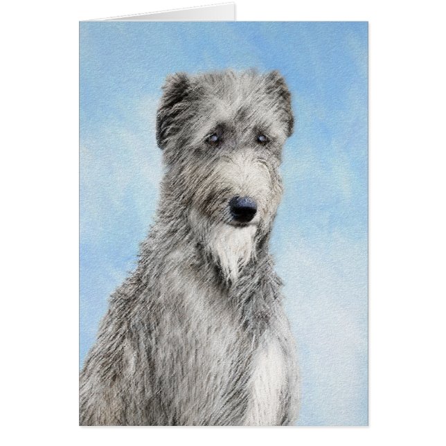 Scottish Deerhound Painting - Niedlich Original Do (Vorne)
