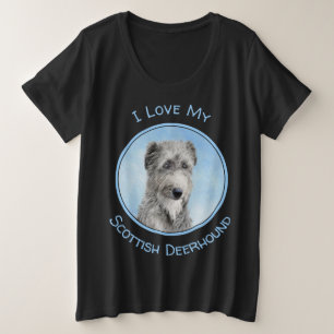 Scottish Deerhound Painting - Niedlich Original Do Große Größe T-Shirt