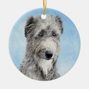 Scottish Deerhound Painting - Niedlich Original Do Keramik Ornament