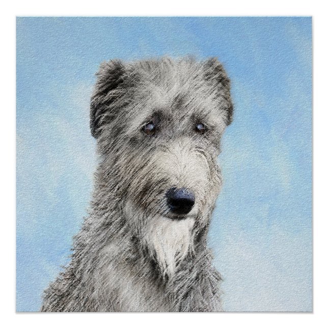 Scottish Deerhound Painting - Niedlich Original Do Poster (Vorderseite)