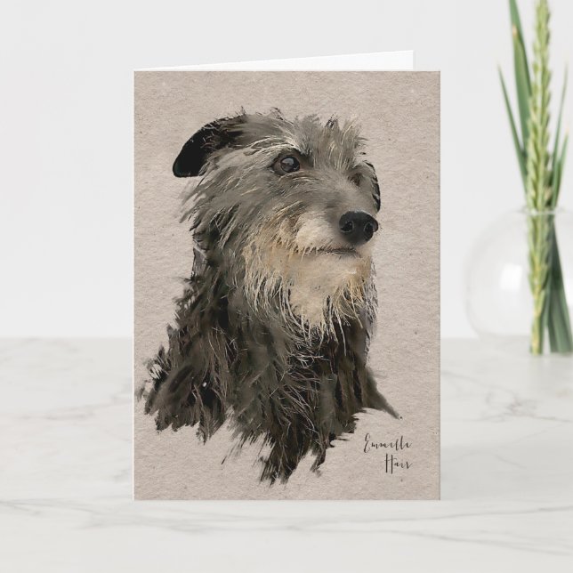 Scottish deerhound Twilight Feiertagskarte (Vorderseite)