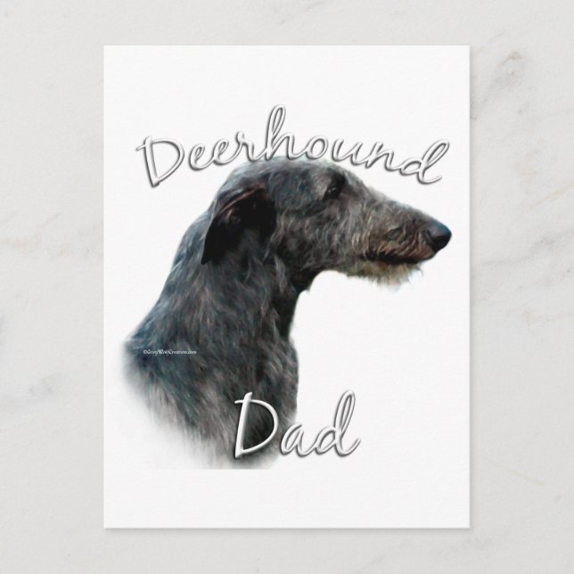 Scottish Deerhound Vater 2 Postkarte (Vorderseite)