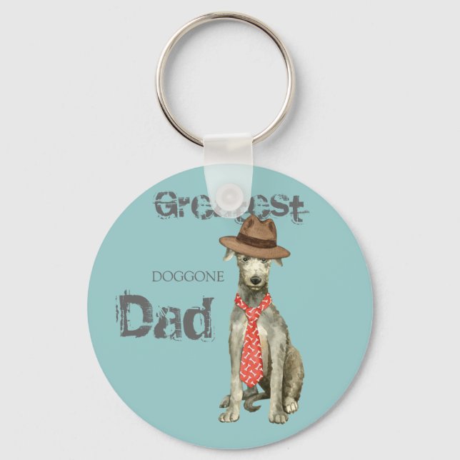 Scottish Deerhound Vater Schlüsselanhänger (Vorderseite)