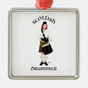 Scottish Drummer - Butterscotch Silbernes Ornament